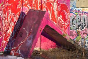 Segmente der ehemaligen Berliner Mauer mit Graffity