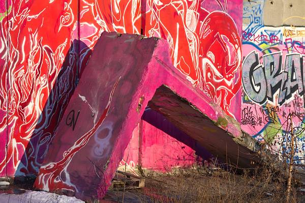 Segmente der ehemaligen Berliner Mauer mit Graffity