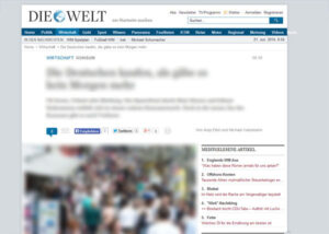 DIE WELT ohne Werbung