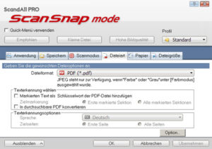 ScanSnap Mode in ScandAll Pro V2