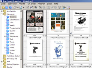 ScanSnap Organizer - Übersicht über PDF Dateien