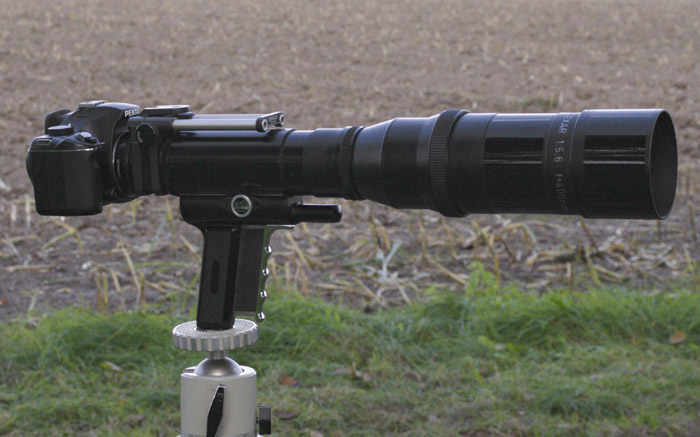 Novoflex 5,6 / 400mm Teleobjektiv. Novoflexar. Fotografie