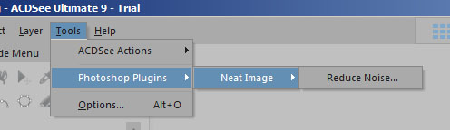 Photoshop Plugin Neat Image in ACDSee Ultimate 9